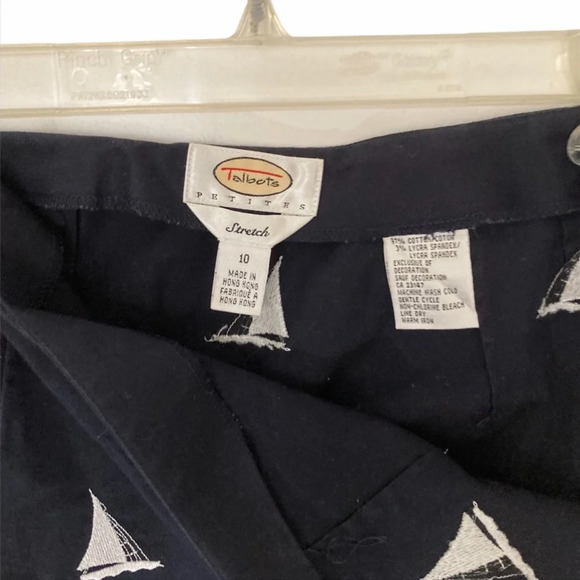 TALBOTS Nautical Dark Blue Embroidered Skirt Size 10 - Picture 3 of 3